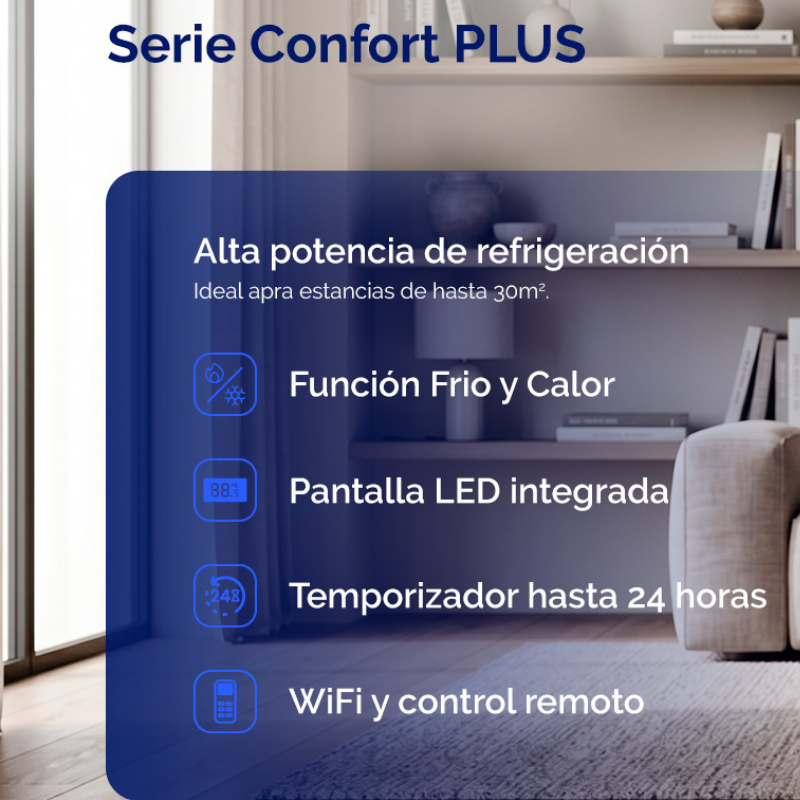 AIRE ACONDICIONADO PORTATIL ARTICA AAP12EWFC WIFI FRIO/CALOR