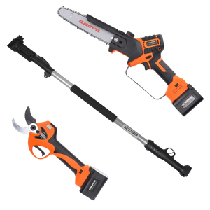 SET DE PODA TPB4004: TIJERA 40MM + SIERRA 8" + PÉRTIGA 1,5-2,1M 21V ANOVA - Grupo Dila