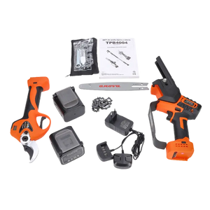 SET DE PODA TPB4004: TIJERA 40MM + SIERRA 8" + PÉRTIGA 1,5-2,1M 21V ANOVA - Grupo Dila