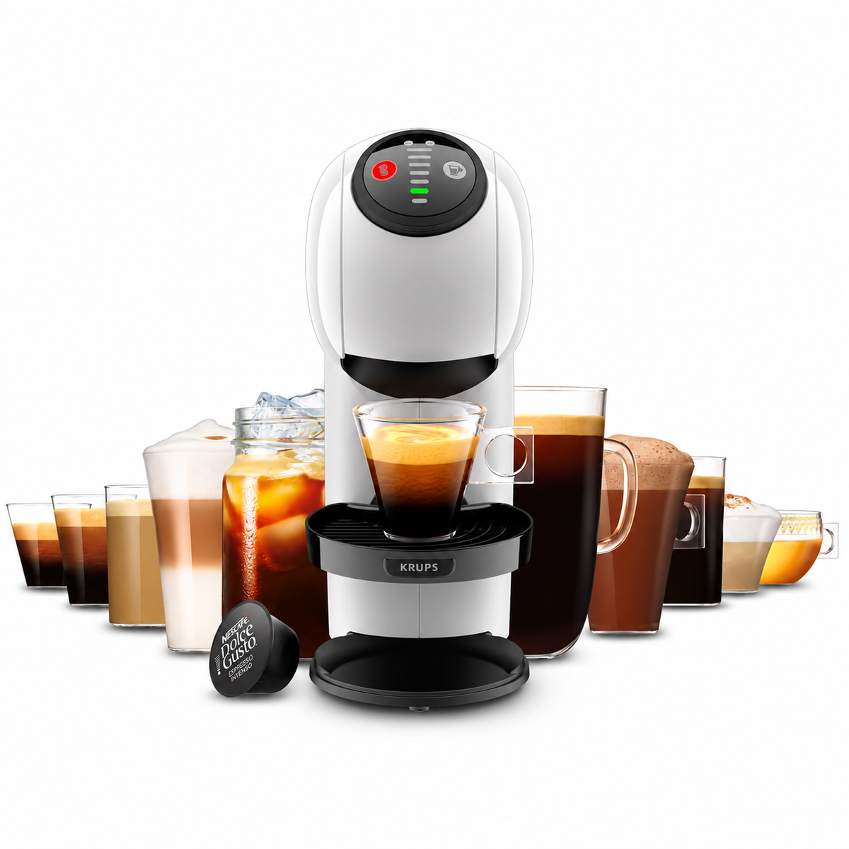 CAFETERA KRUPS DOLCE GUSTO GENIO S KP2421 BLANCA + 3 CAJAS DE CÁPSULAS NESCAFE