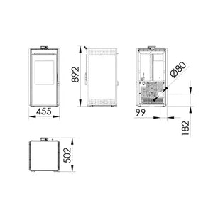 ESTUFA DE AIRE ECOFOREST MOON II 7,5KW Grupo Dila