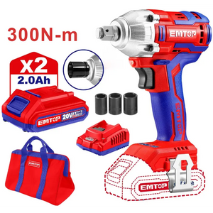 PISTOLA DE IMPACTO 1/2" 300NM EMTOP BATERÍA 20V - P20S ECDLIW20221 Grupo Dila