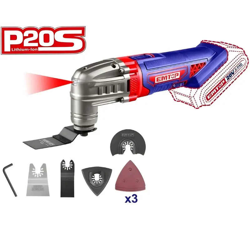 MULTIHERRAMIENTA EMTOP BATERÍA 20V - P20S ELMF2022 Grupo Dila