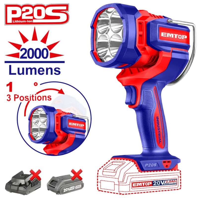LÁMPARA 22,5W 20V EMTOP - 2000 LUMENS - P20S ELWLI2088 Grupo Dila