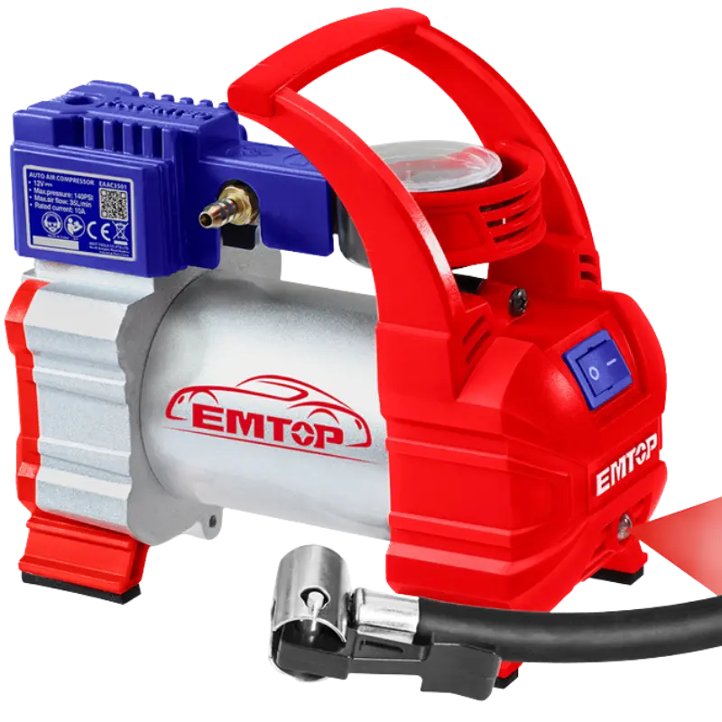 COMPRESOR AIRE PARA COCHE DC12V - 10A 10BAR 35L/min EMTOP EAAC3501 Grupo Dila