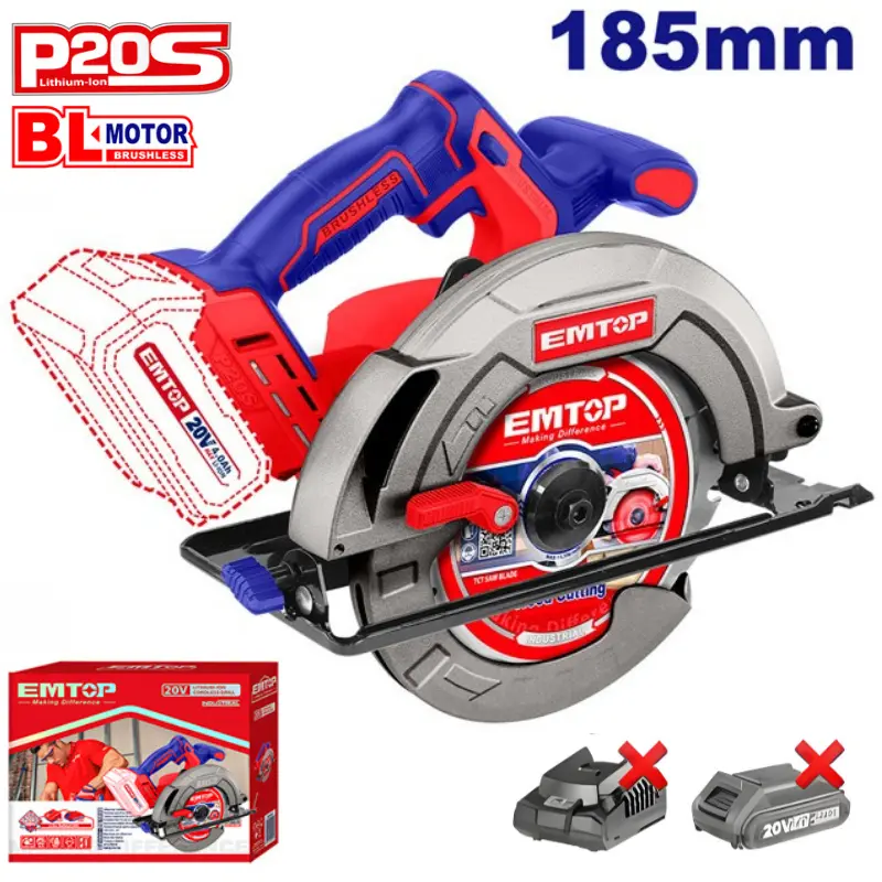 SIERRA CIRCULAR 185MM EMTOP BATERÍA 20V - P20S ELCS1851 Grupo Dila