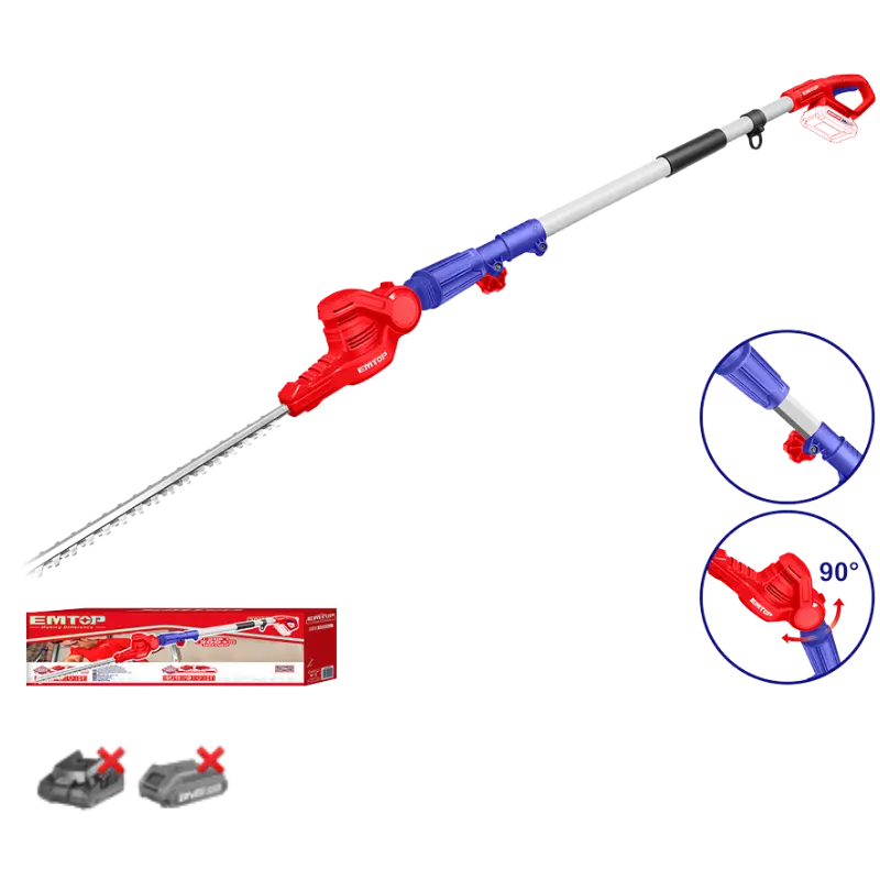 CORTASETOS 460MM TELESCÓPICO 2.4M EMTOP BATERÍA 20V - P20S - EPHT201601 Grupo Dila