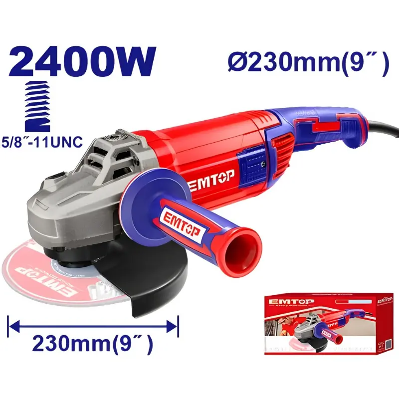 AMOLADORA 230MM 2400W EMTOP M14 EAGR24093 Grupo Dila