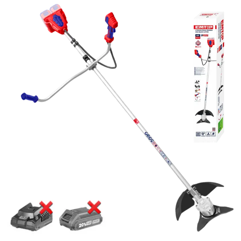 DESBROZADORA BATERIA 40V (20+20) EMTOP - P20S ELMR20018 Grupo Dila