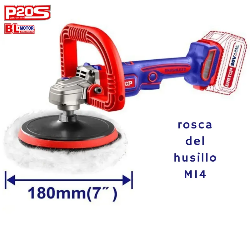 PULIDORA 180MM BATERIA 20V EMTOP P20S ELAP2018 Grupo Dila