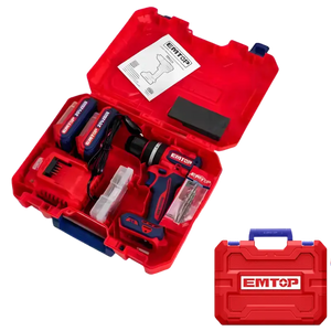 TALADRO PERCUTOR BATERIA EMTOP 20V 55NM 22+1+1 P20S ECIDL20558E Grupo Dila