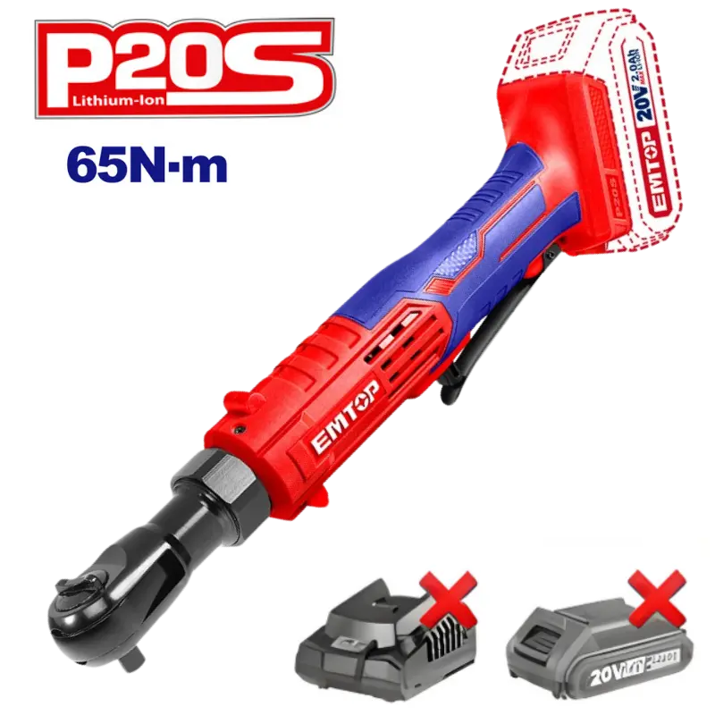 LLAVE CARRACA 65N-m 3/8" EMTOP BATERÍA 20V - P20S EDRL2060151 Grupo Dila