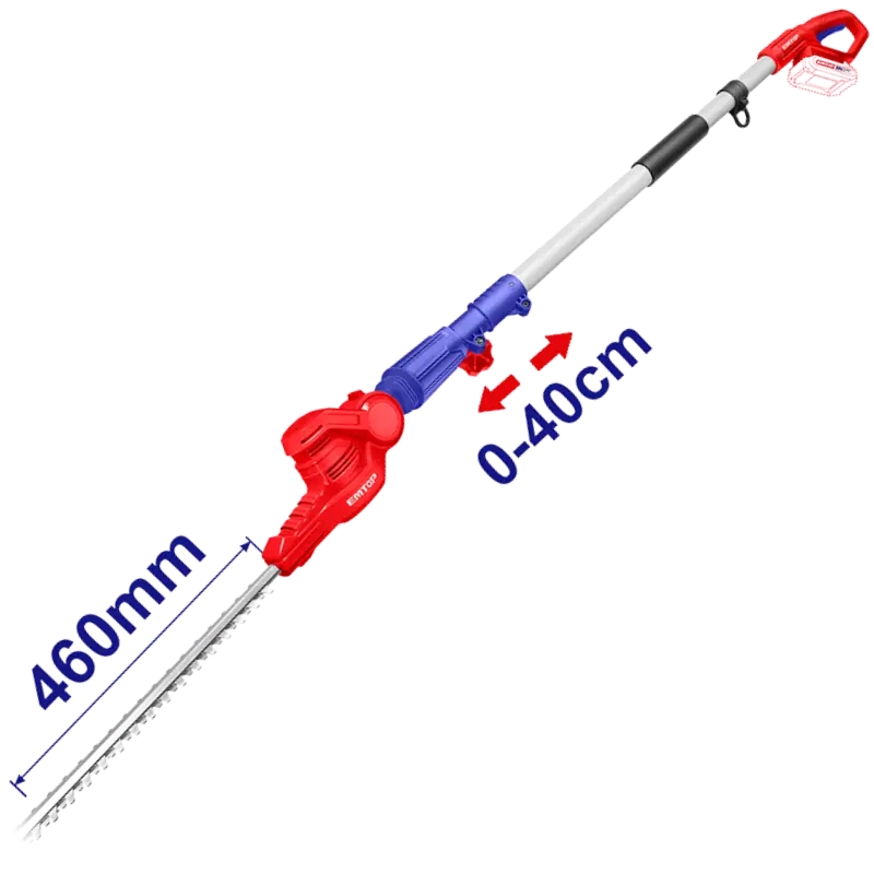 CORTASETOS 460MM TELESCÓPICO 2.4M EMTOP BATERÍA 20V - P20S - EPHT201601 Grupo Dila