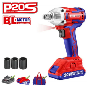 PISTOLA DE IMPACTO 1/2" 300NM EMTOP BATERÍA 20V - P20S ECDLIW20221 Grupo Dila
