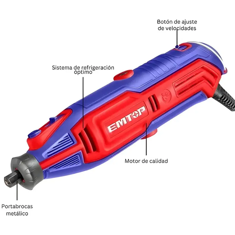 MINI AMOLADORA 130W 3.2MM EMTOP EMGK1301 Grupo Dila