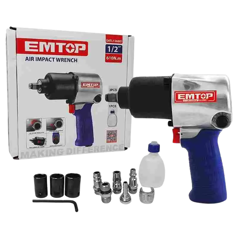 PISTOLA DE IMPACTO 1/2" PARA COMPRESOR EMTOP EATL126801 Grupo Dila