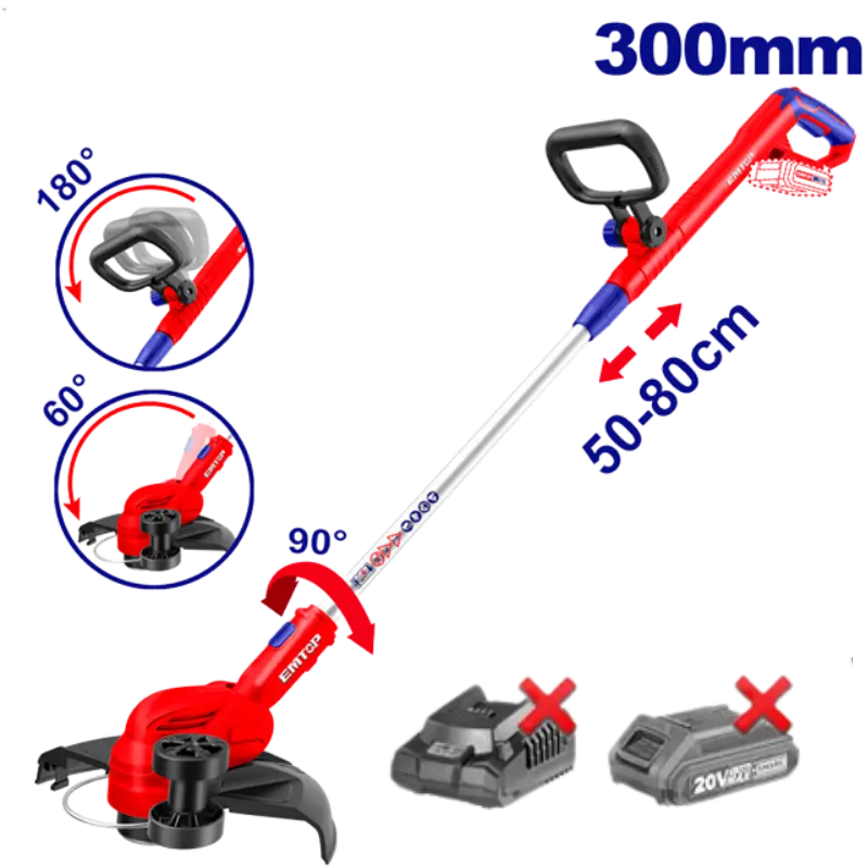 RECORTABORDES BATERIA 20V 300MM EMTOP - P20S ELGT20328 Grupo Dila