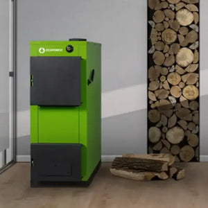 Estufa de caldera de leña ECOFOREST MADEIRA 20KW Grupo Dila
